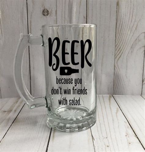 Beer Mug Funny Beer Mug Novelty Beer Glass Custom Sayings Or Text Ts For Beer Lovers Beer Mug