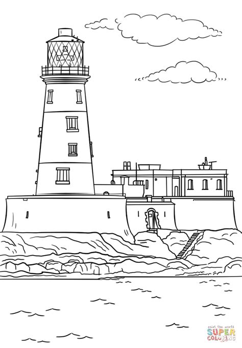 Longstone Lighthouse coloring page | Free Printable Coloring Pages