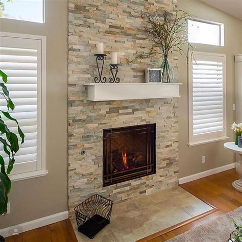 We Are Loving This Fireplace Remodel The Ledger Stone Beachwalk Looks