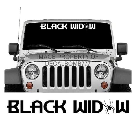 Car And Truck Decals And Stickers Motors Black Widow Windshield Decal