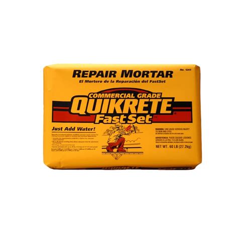 Quikrete Fastset Repair 60 Lb Gray Type M Mortar Mix In The Mortar Mix