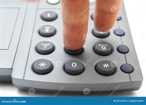 Man Hand Is Dialing A Telephone Number Stock Photo Image Of