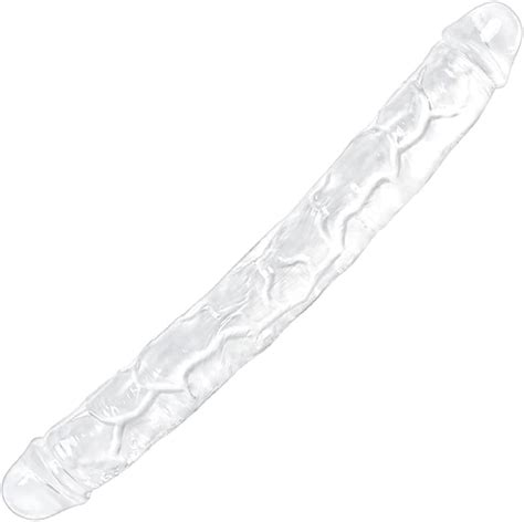 15 1 Inches Double Dildo Crystal Realistic Anal Long Dildo Penis With Veins And