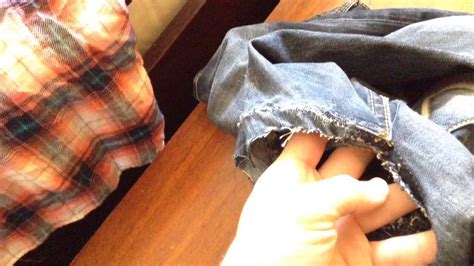 How To Repair Jeans With A Torn Crotch Youtube