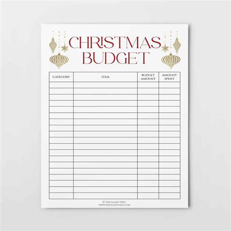 Free Printable Save Money With This Christmas Budget Printable