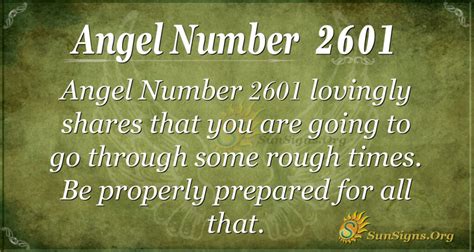 Angel Number 2601 Meaning Tough Storms Will Subside Sunsignsorg