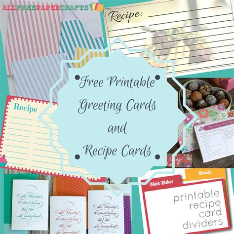 Create online without downloading software 15+ Free Printable Greeting Cards and Recipe Cards ...