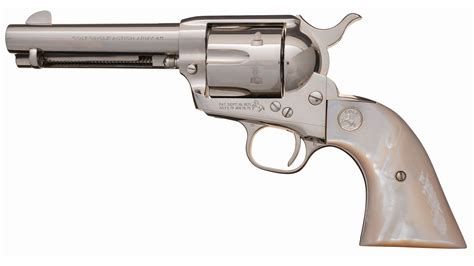 Colt Second Generation Saa Revolver With Pearl Grips And
