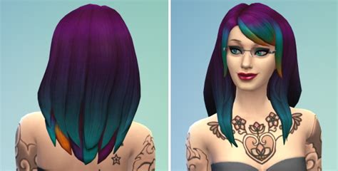 The Simsperience Colorful Rocker Hair • Sims 4 Downloads