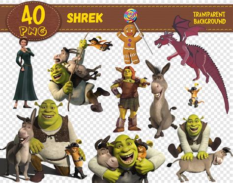 Shrek Clipart Shrek Characters Shrek Png Printable Etsy