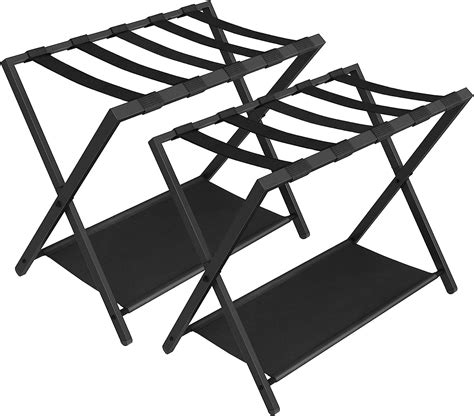 Hzuaneri 2 Pack Folding Luggage Rack Luggage Stand For Guest Room