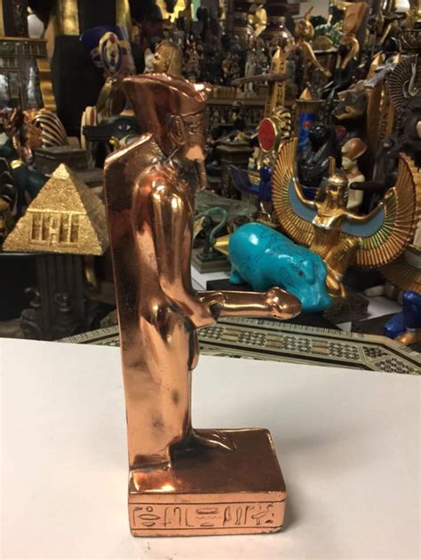 Unique Large Egyptian God Min Statue 9 H Wcopper Etsy