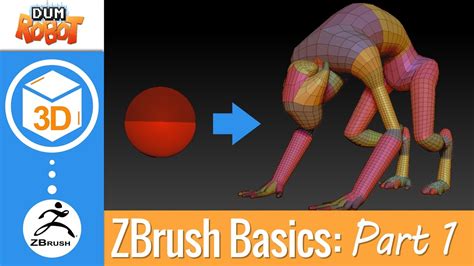 Beginners Guide To Zbrush Part 1 Using Zspheres Dumrobot Tutorial