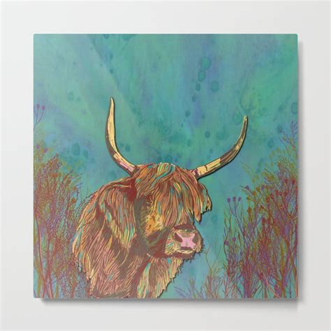 Highland Cow Metal Print By Lotti Brown Society6