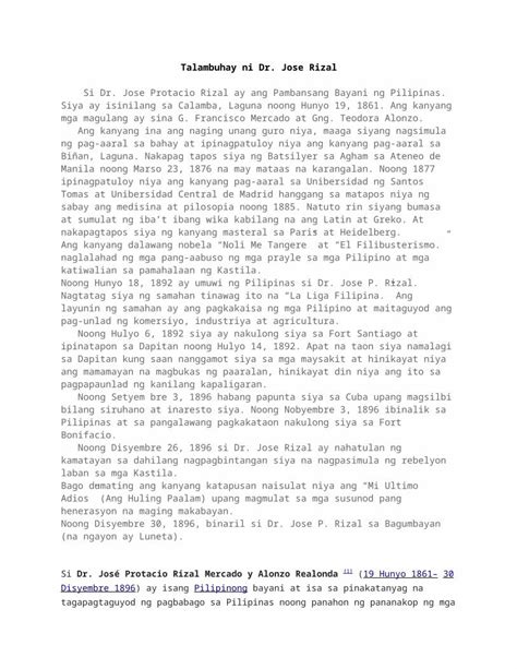 Docx Sino Nga Ba Si Dr Jose Rizal Dokumen Tips