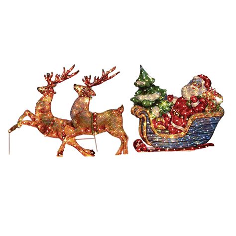 Get your front yard ready for the holidays with unique outdoor christmas decorations including lawn ornaments, yard stakes and christmas bunting. Shop Holiday Living 2.6-ft Sleigh Lighted Outdoor ...