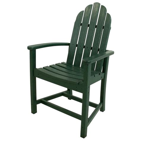 Polywood Classic Green Adirondack All Weather Plastic Outdoor Dining