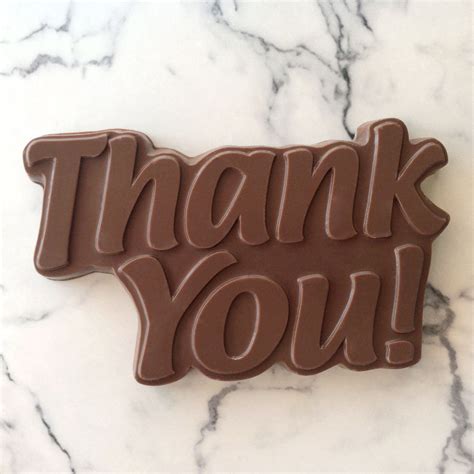 Thank You Solid Chocolate Bar The Chocolate Delicacy