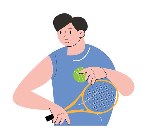 Character People Play Tennis 17221586 Png