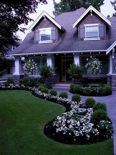 #29 cozy country cottage for the. 58+ Beautiful Low Maintenance Front Yard Landscaping Ideas ...