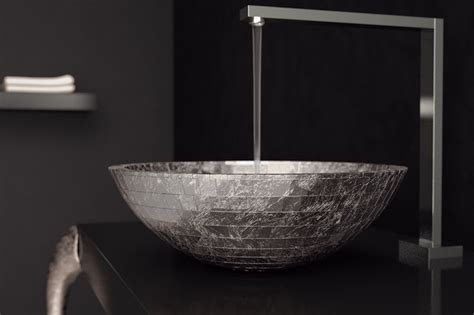 Luxury Silver Leaf Bathroom Vessel Sinks By Maestrobath Modern Bathroom