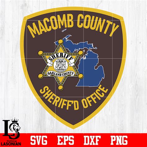 Badge Macomb County Sheriffs Office Svg Eps Dxf Png File Lasoniansvg