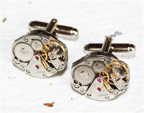 Wedding T Men Steampunk Cufflinks Steam Punk Cuff Links Etsy