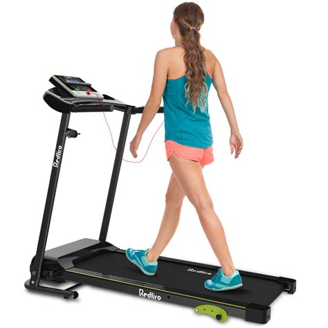 Redliro Compact Folding Treadmill With Manual Incline Electric Walking