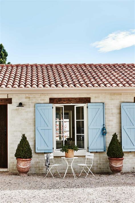 French Exterior Blue Shutters Acs1116 Cohen Morris French Country