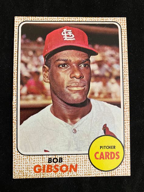 Lot Ex 1968 Topps Bob Gibson 100 Baseball Card St Louis