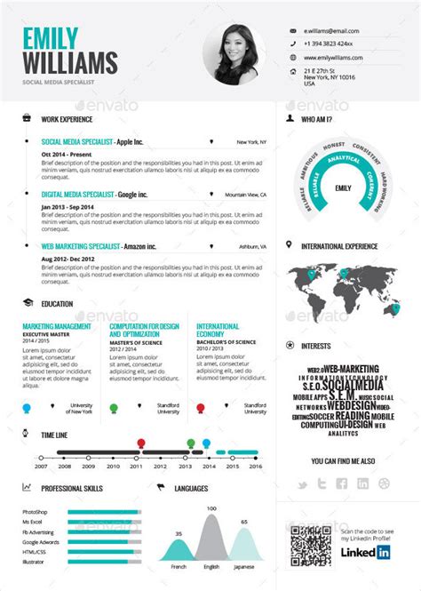 Infographic Resume 27 Free Sample Example Download