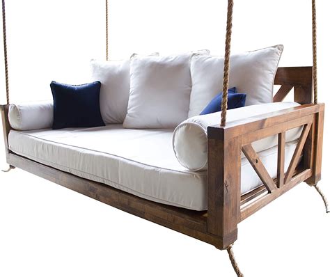 Avery Porch Swing Bed Swing Size Twin Tobacco Finish