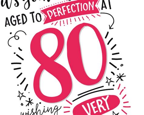 80th Birthday Card Printable Printable Templates Free