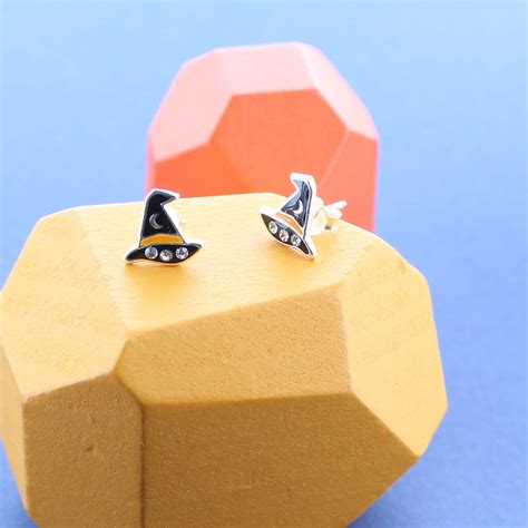 Witches Hat Stud Earrings By Francesca Rossi Designs