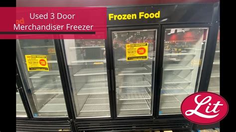 Used 3 Door Merchandiser Freezer Lit Restaurant Supply