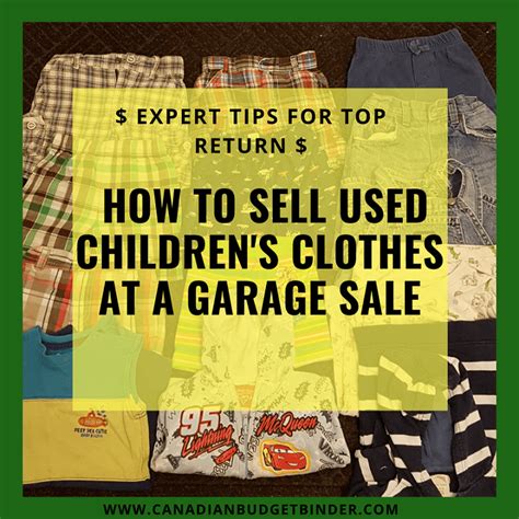 How To Sell Used Childrens Clothes At A Garage Sale The Saturday