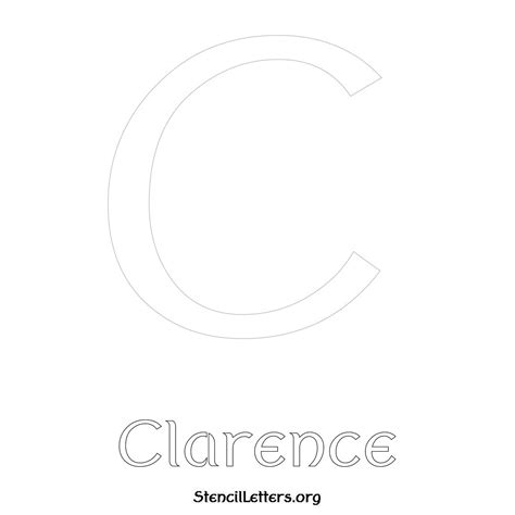 Clarence Free Printable Name Stencils With 6 Unique Typography Styles