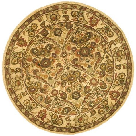 Safavieh Antiquity Gold 4 Ft X 4 Ft Round Area Rug At51c 4r The