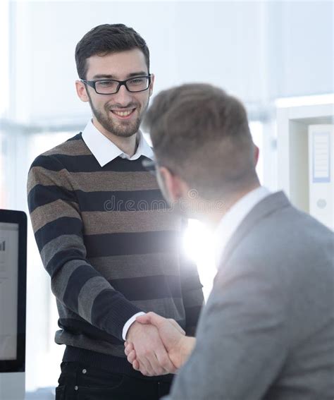 Handshake Manager And The Client Stock Photo Image Of Businesswoman