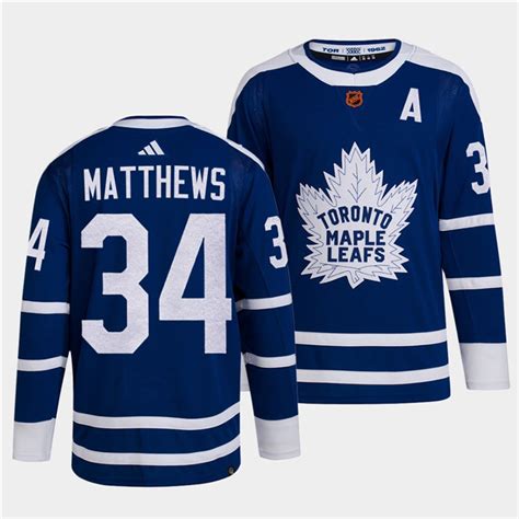 Mens Toronto Maple Leafs 34 Auston Matthews Blue 2022 Reverse Retro