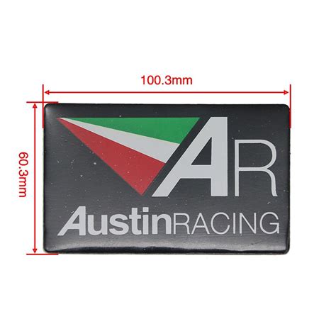 1pc Ar Austin Racing Exhaust Heat Proof Resistant Sticker Decal