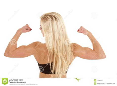 Woman Back Flex Strong Royalty Free Stock Photo Image