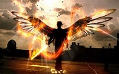 fire angel | Angel art, Angel warrior, Male angels