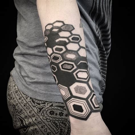 Hexagon Tattoo Tattoos Hexagon Tattoo Half Sleeve Tattoo