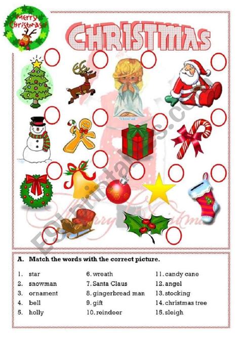 Christmas Esl Worksheet By Isaserra Christmas Esl Worksheets