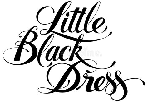 Little Black Dress Custom Calligraphy Text Stock Vector