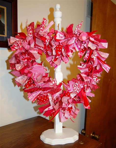 Pinterest Inspired Valentine Wreath Made With Just Ribbon And Wire Coat