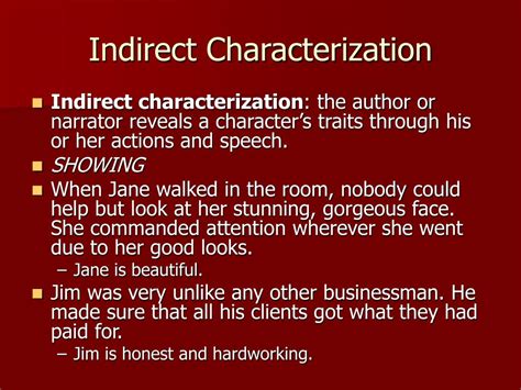 PPT - Direct vs. Indirect Characterization PowerPoint Presentation ...