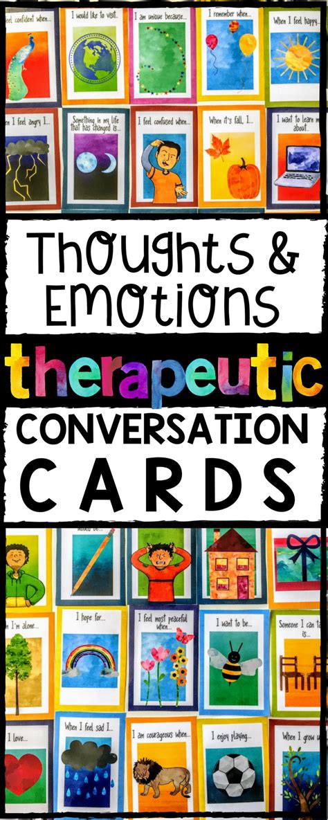 Thoughts And Emotions Therapeutic Conversation Cards Open Ended