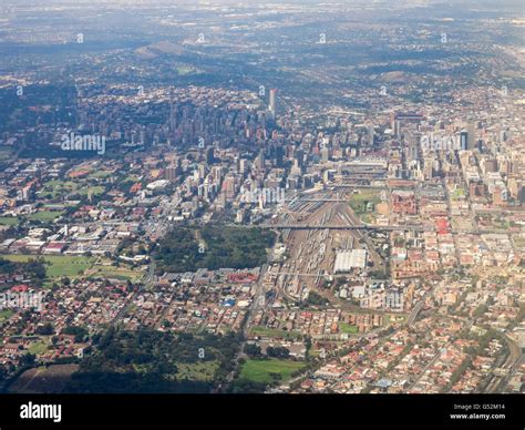 South Africa Gauteng Johannesburg Aerial View Of Johannesburg With